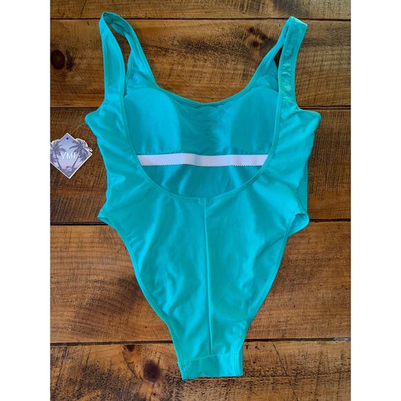 NWT Womens YMI Turquoise "Secretly" A Mermaid" One Piece Swim Suit Size Large - Picture 6 of 8